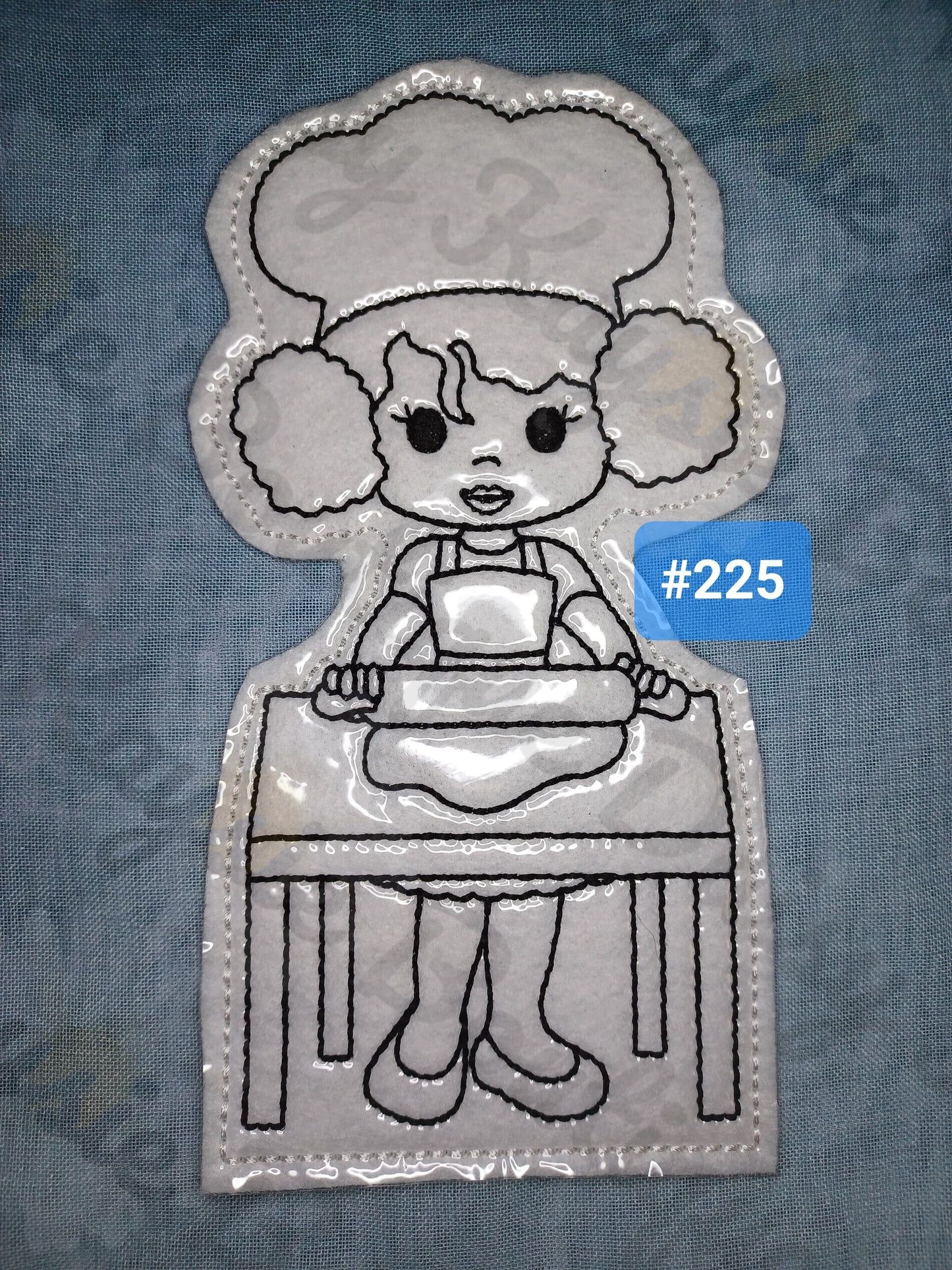Girl Pastry Chef Baker Occupation Dry Erase Coloring Activity