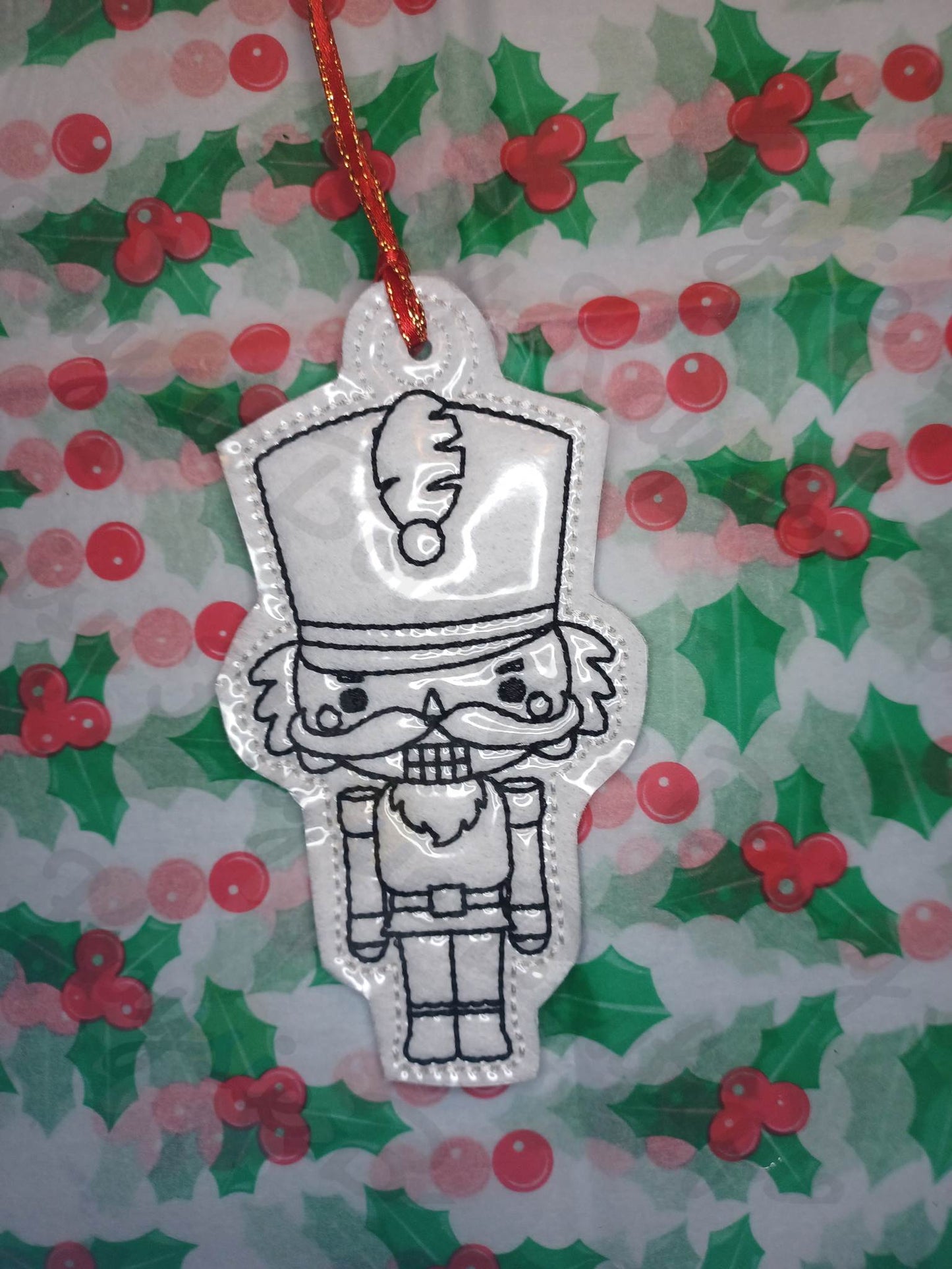 Christmas Nutcracker Dry Erase Coloring Ornament