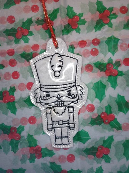 Christmas Nutcracker Dry Erase Coloring Ornament