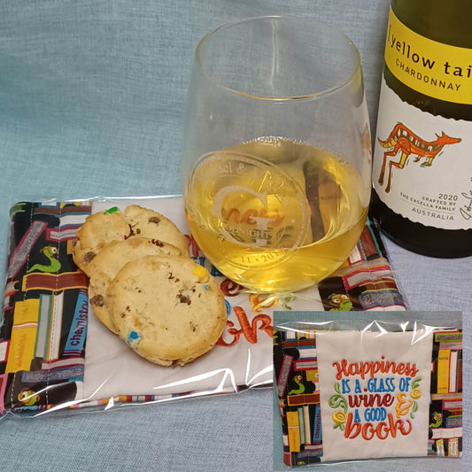 Happiness Is A Glass Of Wine And A Good Book Christmas Gift Teacher Appreciation Mug Rug