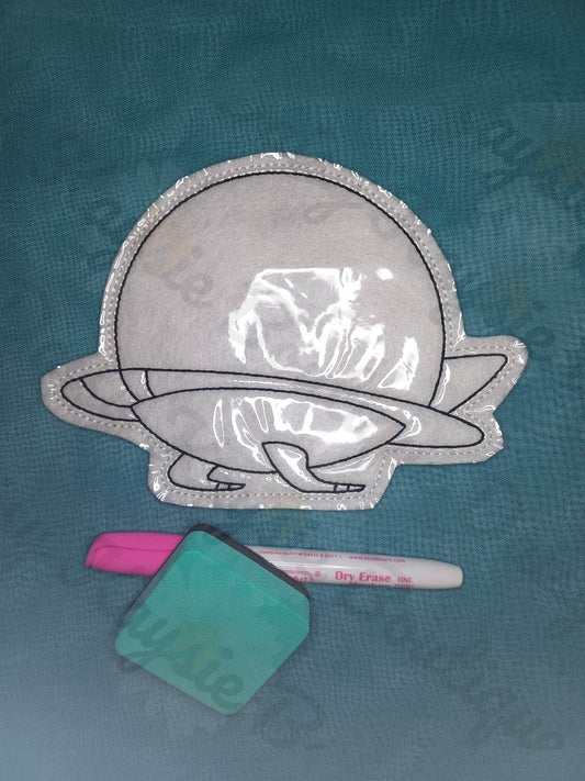 Futuristic Family Space House Dry Erase Coloring Activity