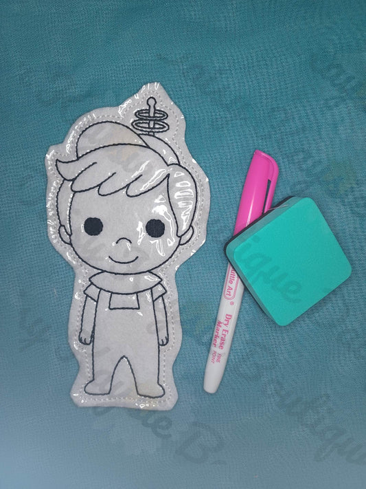 Toddler Future Space Family Dry Erase Coloring Activity